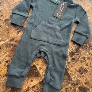 Brand new Little Bipsy waffle knit romper Nightfall blue new with tags